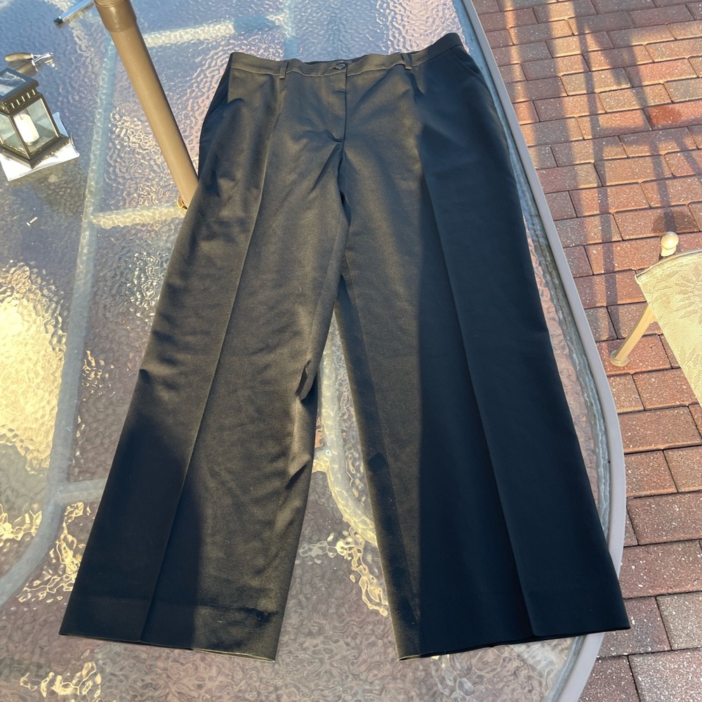 Zanella Black High Rise Wide Leg Pants Size 14 - Picture 4 of 8